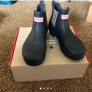 Blue Hunter ankle boots